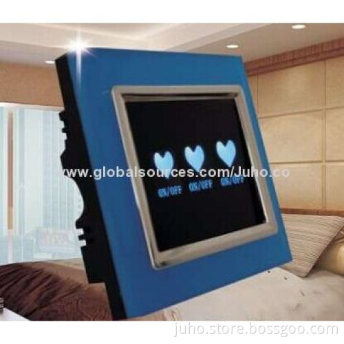 Intelligent Touch Home Automation Two-way Switch with CE, RoHS Marks, Silver-gilt Decorative Frame
